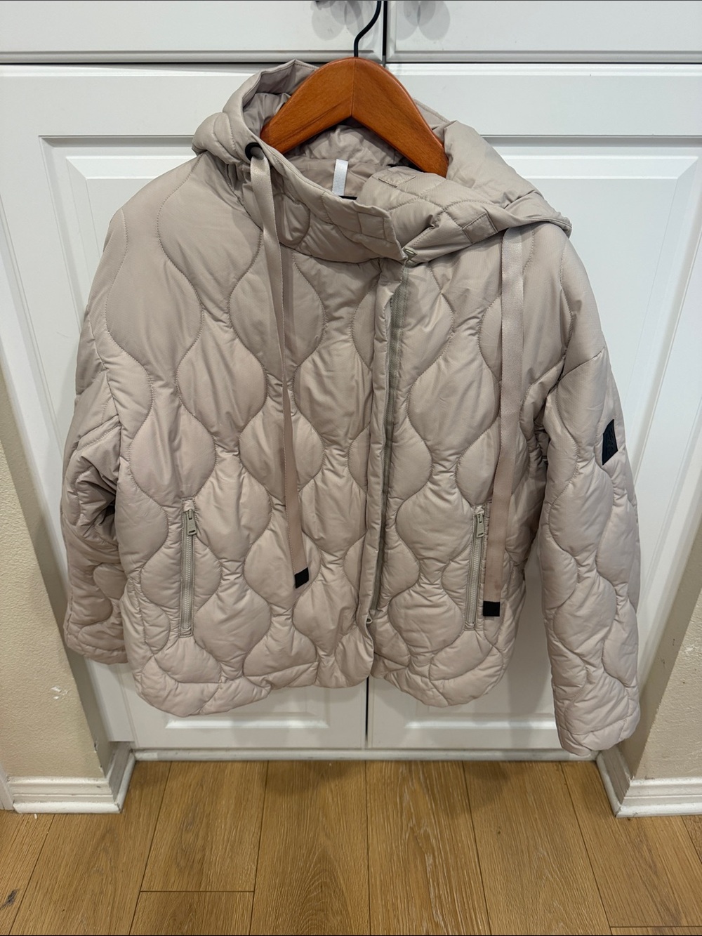 Alp N Rock Beige Quilted Hooded Jacket